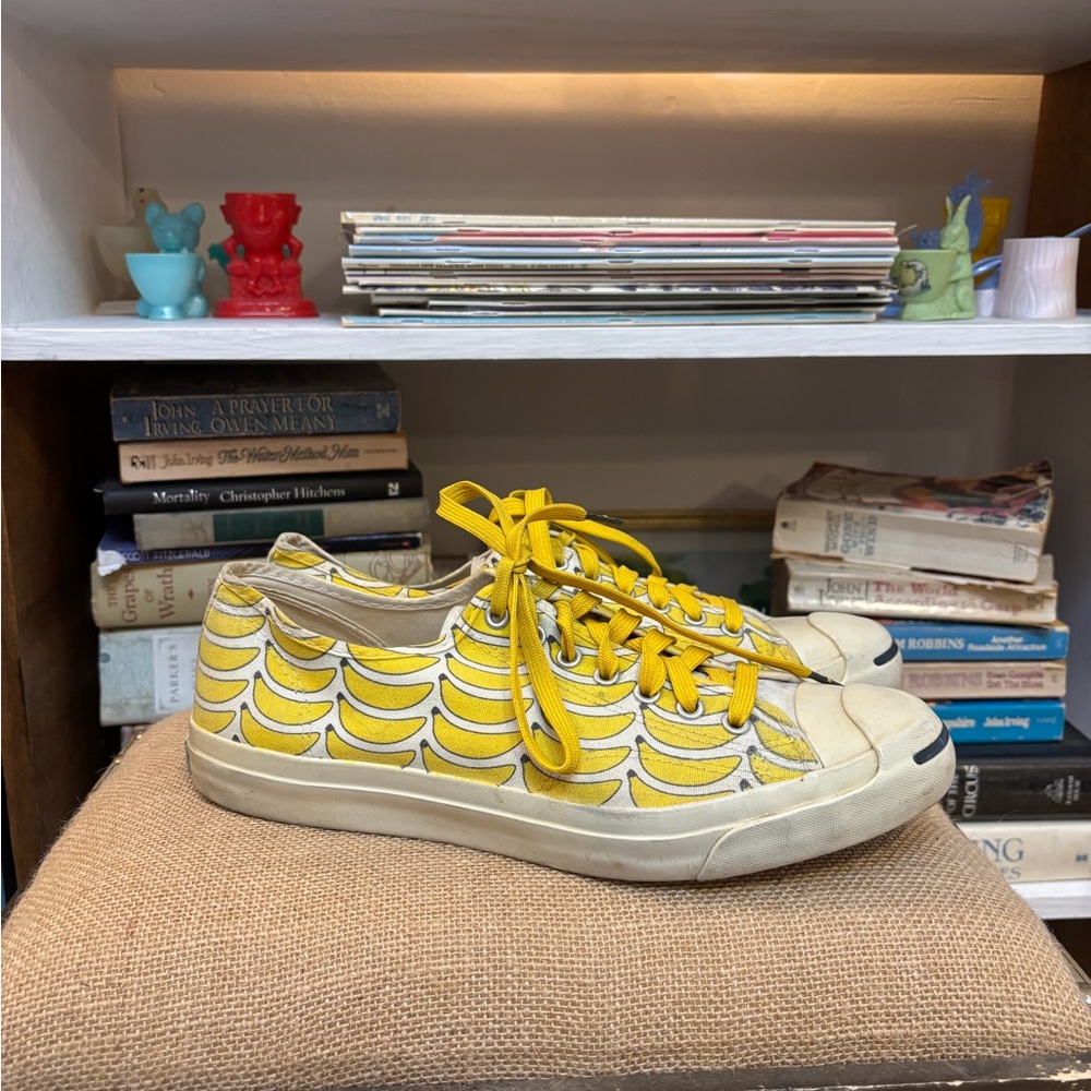 Yellow Banana Print Sneakers Jack Purcell